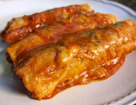 Enchiladas aux haricots et légumes-racines