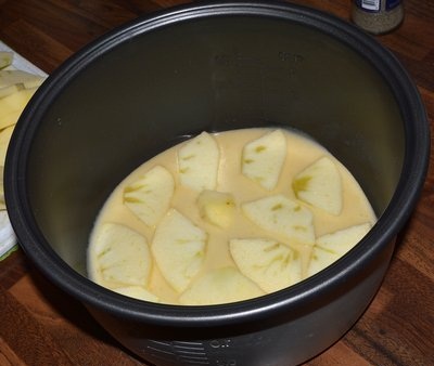 Tarte aux pommes photorécepteur dans le multivark
