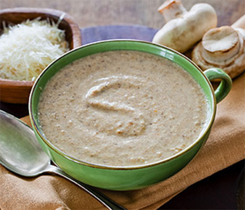 Soupe à la crème aux champignons