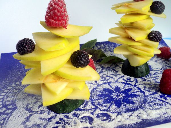 Belle portion et portion de fruits