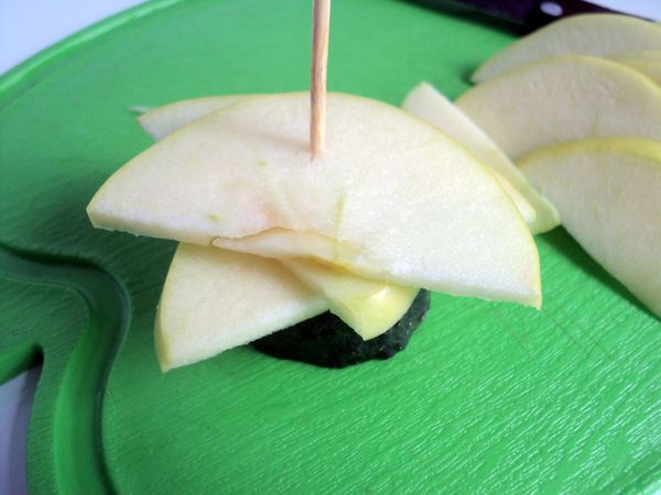 Belle portion et portion de fruits