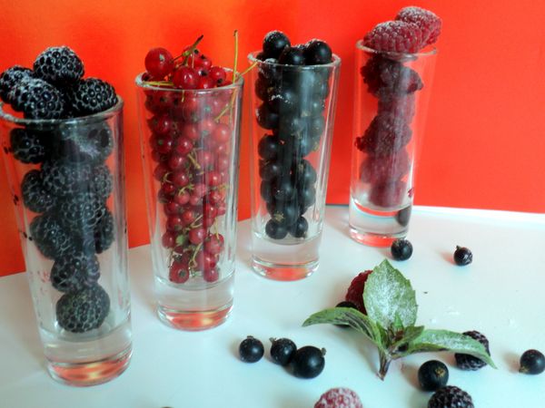Belle portion et portion de fruits