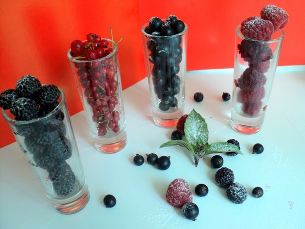 Belle portion et portion de fruits