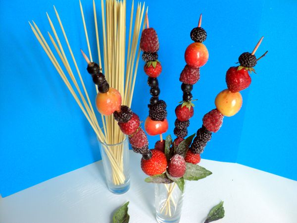 Belle portion et portion de fruits