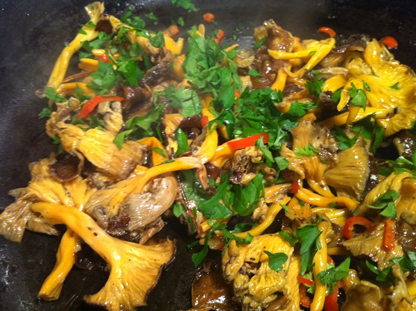 Comment faire cuire les chanterelles dans une poêle à frire