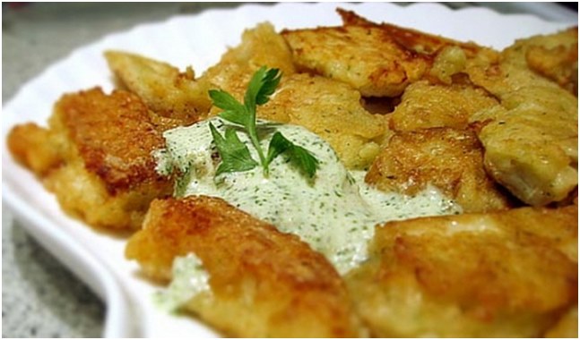 pêcher avec des légumes verts