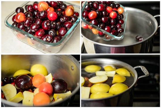 Compote parfumée de cerises dans une poêle et multivark - recette