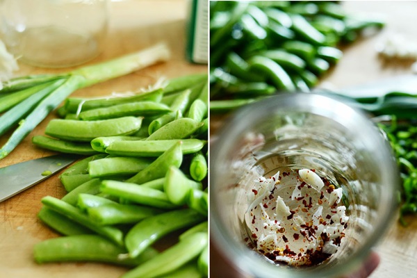 Pois verts, en conserve pour l'hiver à la maison