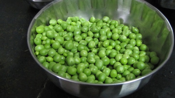 Pois verts, en conserve pour l'hiver à la maison