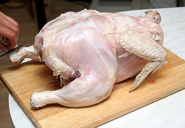poulet sur le tableau
