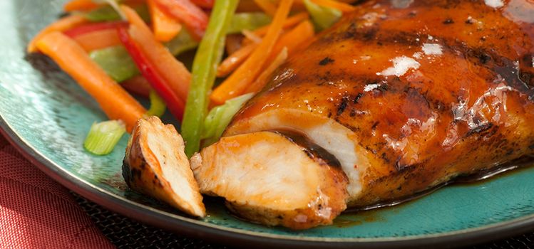 Poulet à la sauce au miel au four