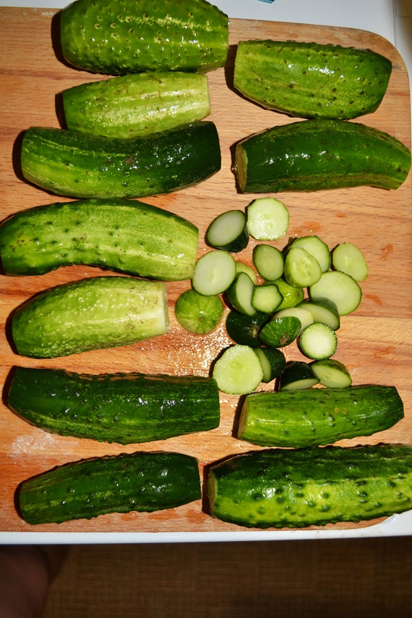 Concombre croustillant et salé dans une casserole