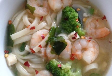 Soupe de miso aux crevettes