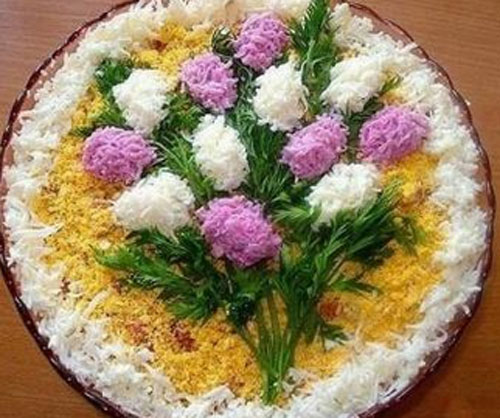 Décoration de salades pour les chèvres du Nouvel An 