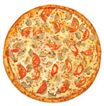 Pizza aux champignons frais et sauce