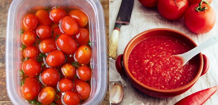 Tomates à l'ail pour l'hiver, recettes. La récolte des tomates à l'ail pour l'hiver: une recette pour une cuisson rapide, sans stérilisation, salée sans baignade