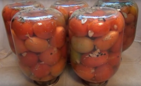 Tomates à l'ail pour l'hiver, recettes. La récolte des tomates à l'ail pour l'hiver: une recette pour une cuisson rapide, sans stérilisation, salée sans baignade