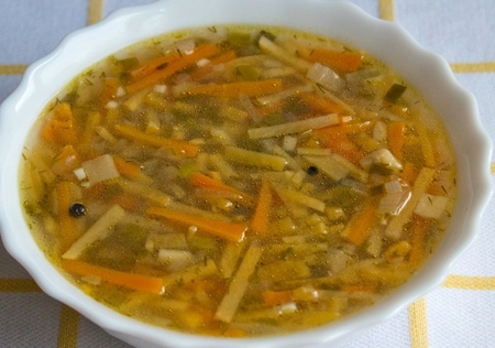 Soupe de Carême sur la garde de la santé et de la silhouette