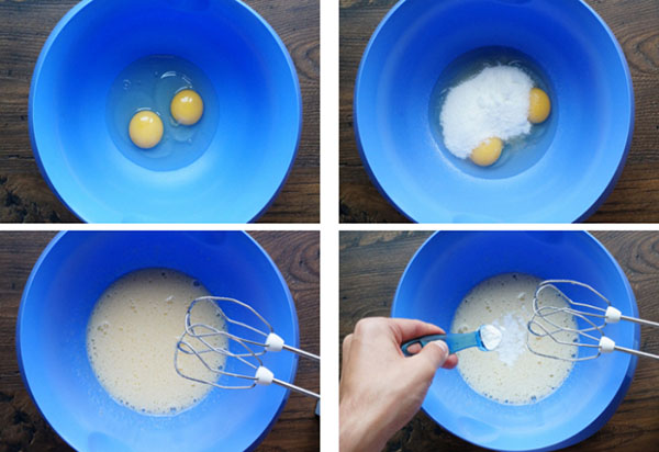 Une recette simple pour le petit déjeuner: fromage caillé avec glaçage de couleur