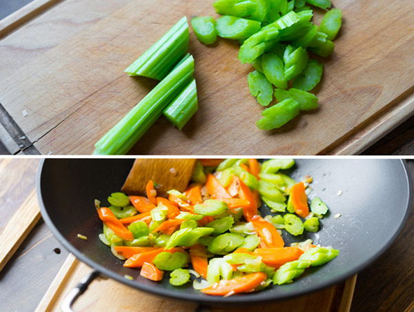Une recette de poulet simple dans une marinade avec une garniture de légumes