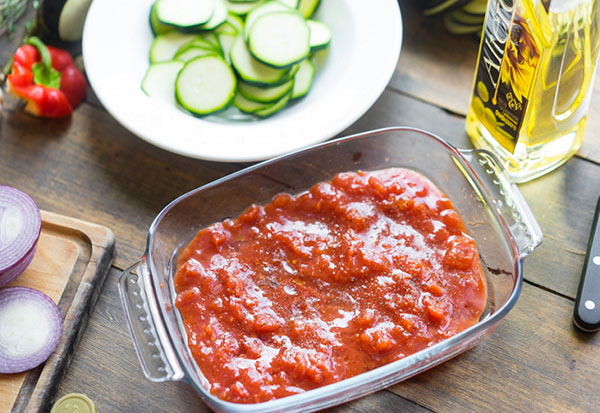 Une recette simple: ratatouille à la sauce piquante