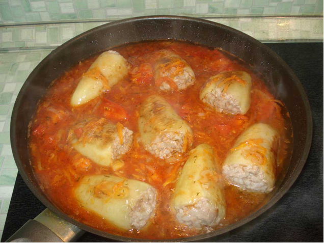 poivre farci au ragoût