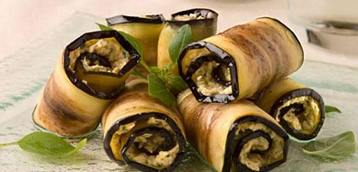 Rouleaux d'aubergine: recettes