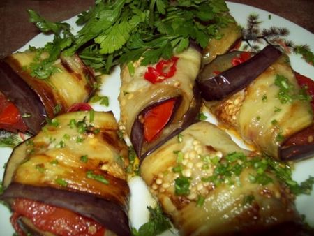 Rouleaux d'aubergine: recettes