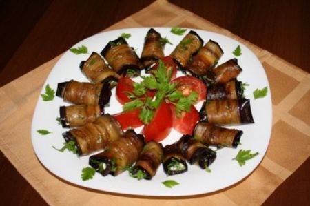 Rouleaux d'aubergine: recettes