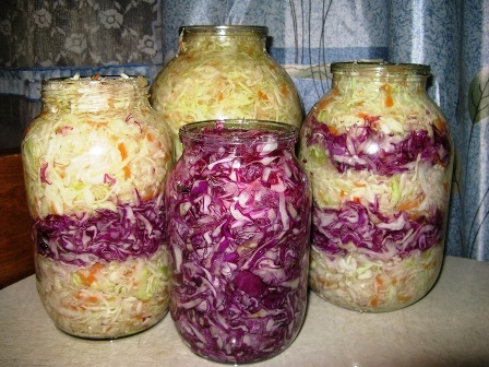 Salade de chou rouge pour l'hiver