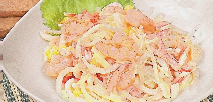 Salade de crevettes et calamars