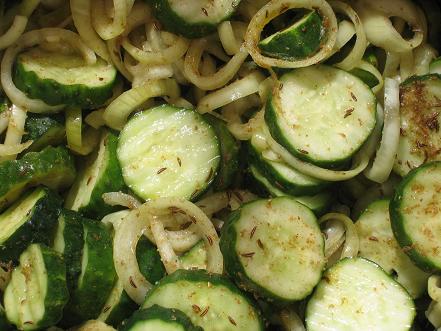 Salade de concombre pour l'hiver