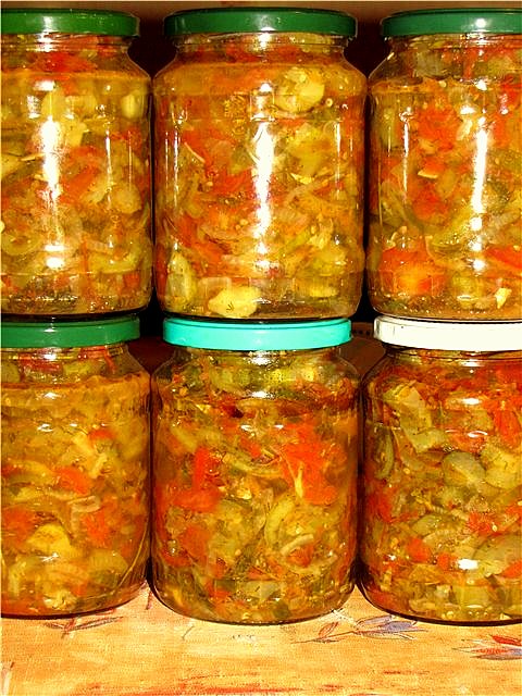 Salade de concombre pour l'hiver