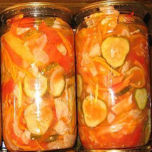 Salade de concombre pour l'hiver