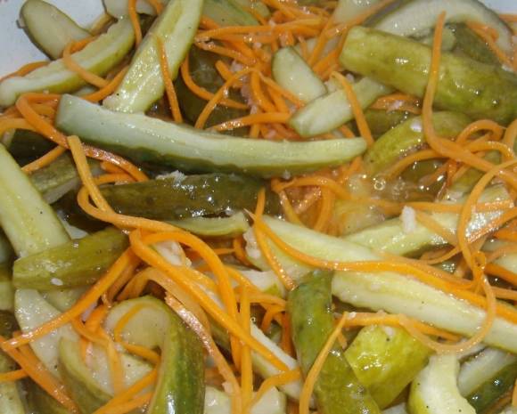 Salade de concombre pour l'hiver