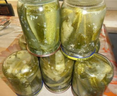 Salade de concombre pour l'hiver