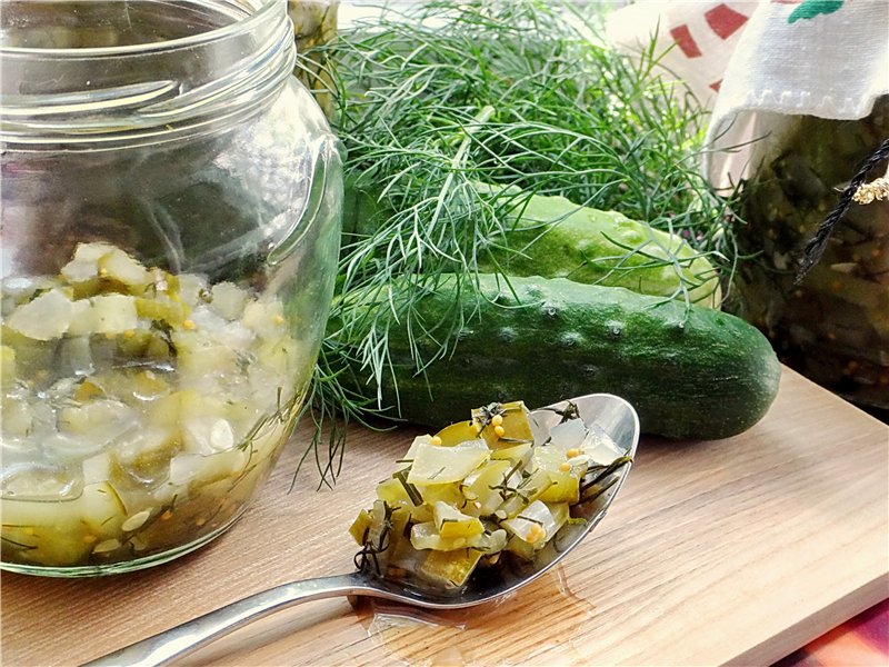 Salade de concombre pour l'hiver