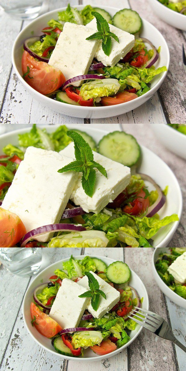 Salades avec brynza: le top des meilleures recettes