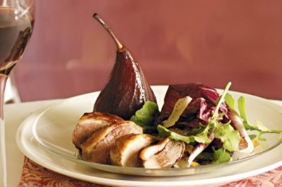 Canard avec poire
