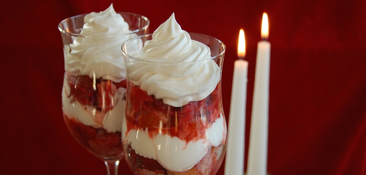 Dessert crémeux pour la Saint-Valentin