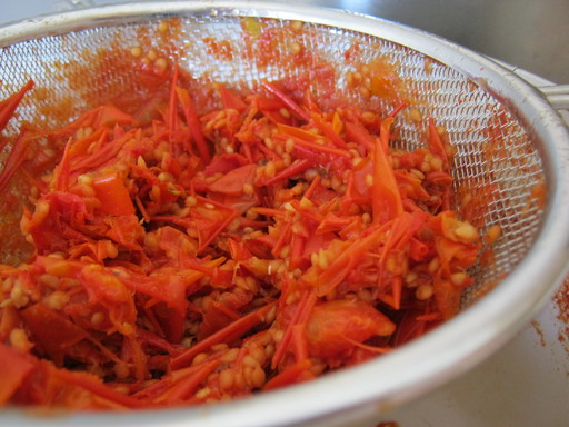 Jus de tomate pour l'hiver