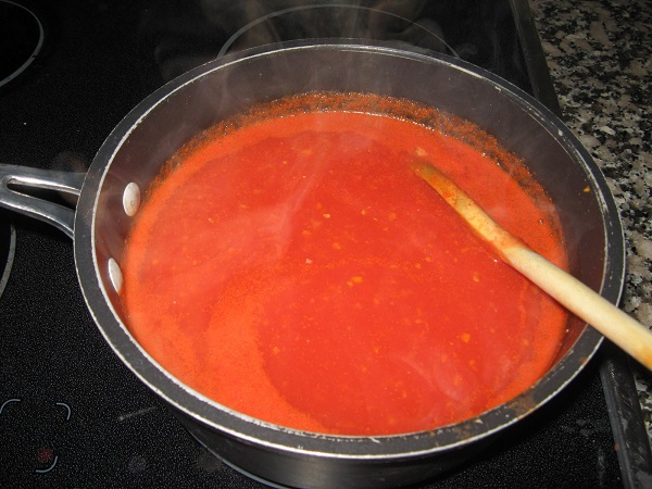 Jus de tomate pour l'hiver