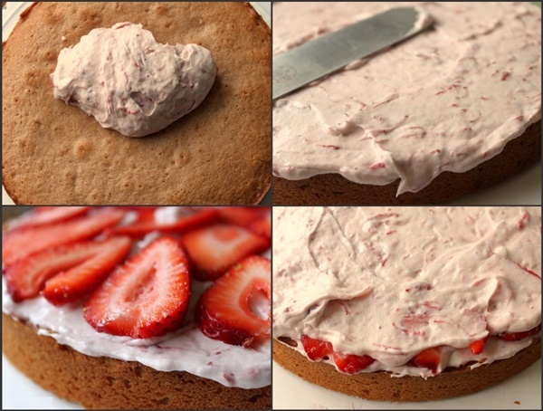 Délicieux gâteau aux fraises