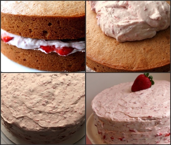 Délicieux gâteau aux fraises