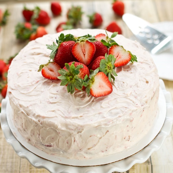 Délicieux gâteau aux fraises