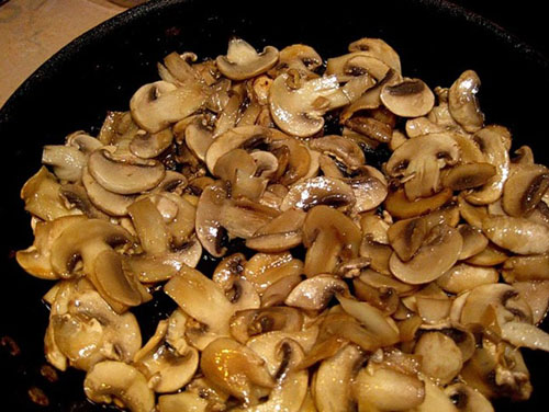Chou cuit aux champignons