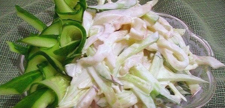 Décoration de table de Carême - salade de calamar
