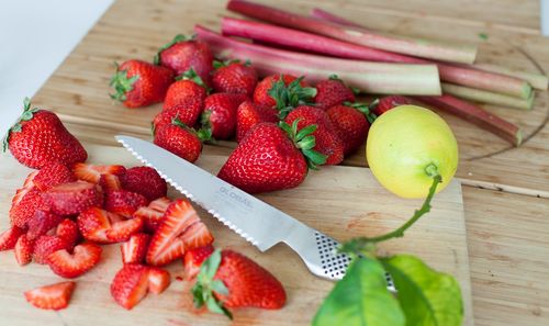 Confiture de fraises à la rhubarbe