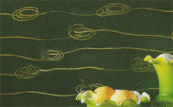 Décoration murale décorative: technique sgraffito