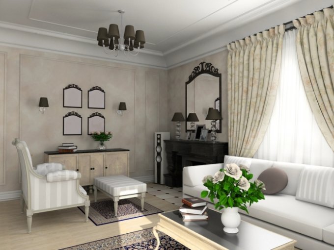 Salon dans un style classique
